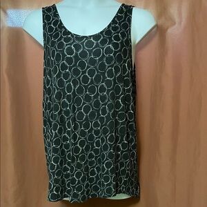 Apt. 9 Black and White Patterned Tank Top